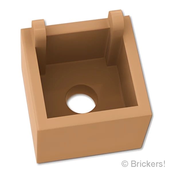 LEGOR パーツ 6566342 コンテナ ボックス2 x 2 x 1 1/3：[Md,Nougat / ミディアムヌガー] 7711-137 の商品ページ｜レゴRパーツ バラ売りのブリッカーズ
