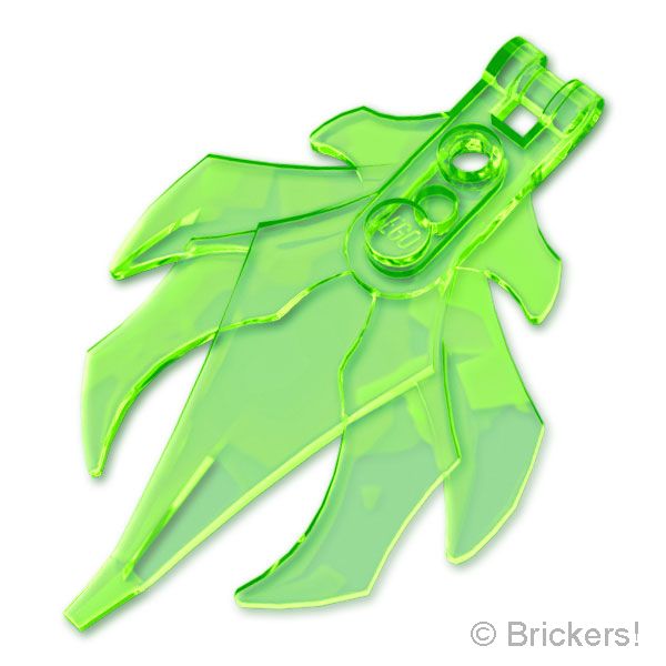 LEGO® パーツ 6584977 トゲトゲした葉 - バーエンド：[Tr,Bt Green / トランスブライトグリーン] 7727-311 