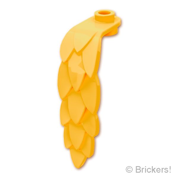 LEGO® パーツ 6589139 プラント プレート ラウンド 1 x 1 - 垂れ下がった葉：[Bt,Lt Orange / ブライトライトオレンジ] 7741-191 