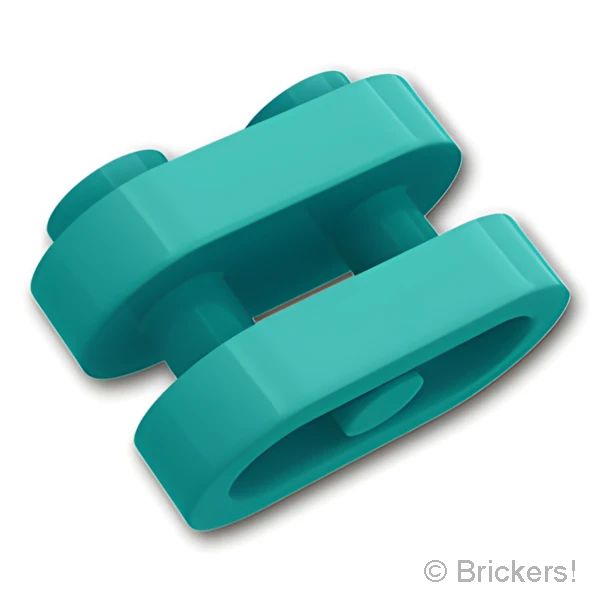 LEGOR パーツ 6377824/6510212 ブロック ラウンド 1 x 2 - バー / オープンセンター：[Dark Turquoise / ダークターコイズ] 77808-107 の商品ページ｜レゴRパーツ バラ売りのブリッカーズ