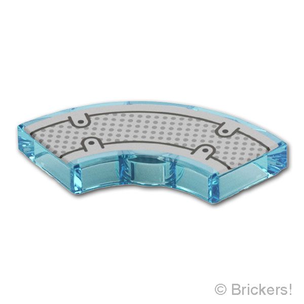LEGO® パーツ 6585391 タイル ラウンド コーナー 2 x 2 - マカロニ - デロリアンドットライン：[Tr,Lt Blue / トランスライトブルー] 7836pb001-042 