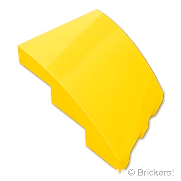 LEGOR パーツ 6404640 カーブ ウェッジ 3 x 2 - 左：[Yellow / イエロー] 80177-024 の商品ページ｜レゴRパーツ バラ売りのブリッカーズ
