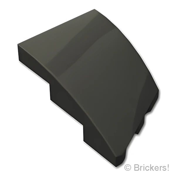 LEGOR パーツ 6390748 カーブ ウェッジ 3 x 2 - 左：[Black / ブラック] 80177-026 の商品ページ｜レゴRパーツ バラ売りのブリッカーズ
