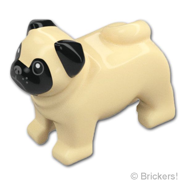LEGO® パーツ - 犬(パグ)：[Tan / タン] 8066pb01-005 