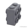 ブロック 1 x 2 x 1 2/3 - 2面スタッド：[Dark Bluish Gray / ダークグレー]