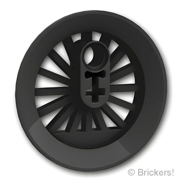 LEGOR パーツ 4543943/6236464 トレイン ホイール - 37mm / 軸穴：[Black / ブラック] 85489b-026 の商品ページ｜レゴRパーツ バラ売りのブリッカーズ