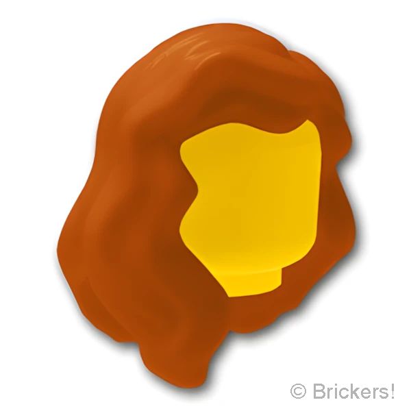 LEGOR パーツ 6004435 ミニフィグ ヘア - ウェービー：[Dark Orange / ダークオレンジ] 85974-038 の商品ページ｜レゴRパーツ バラ売りのブリッカーズ
