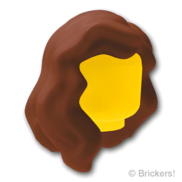 LEGOR パーツ 4550736 ミニフィグ ヘア - ウェービー：[Reddish Brown / ブラウン] 85974-192 の商品ページ｜レゴRパーツ バラ売りのブリッカーズ