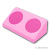 スロープ 30° 1 x 2 x 2/3 - 2つの円：[Bright Pink / ブライトピンク]