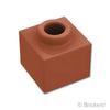 ブロック 1 x 1 x 2/3 - オープンスタッド：[Reddish Brown / ブラウン]