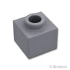 ブロック 1 x 1 x 2/3 - オープンスタッド：[Dark Bluish Gray / ダークグレー]