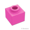 ブロック 1 x 1 x 2/3 - オープンスタッド：[Dark Pink / ダークピンク]