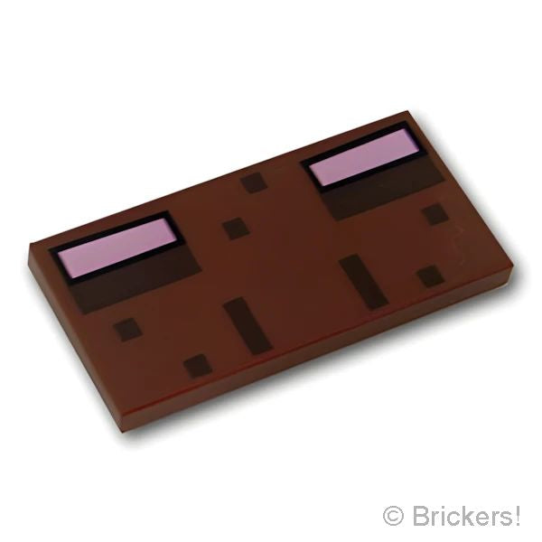 LEGOR パーツ 6353254 タイル 2 x 4 - マインクラフト ジャングルの魔物の目：[Reddish Brown / ブラウン] 87079pb0990-192 の商品ページ｜レゴRパーツ バラ売りのブリッカーズ
