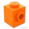 ブロック 1 x 1 - 1面スタッド：[Orange / オレンジ]