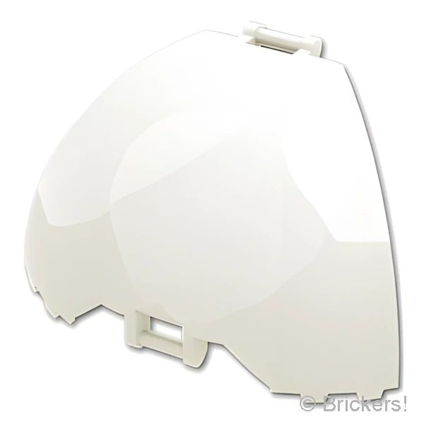 LEGOR パーツ 6382694/6514485/6530977 ウィンドスクリーン 1/4ドーム - バーハンドル：[White / ホワイト] 87375-001 の商品ページ｜レゴRパーツ バラ売りのブリッカーズ