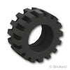 タイヤ 15mm x 6mm - オフセット トレッド スモール：[Black / ブラック]