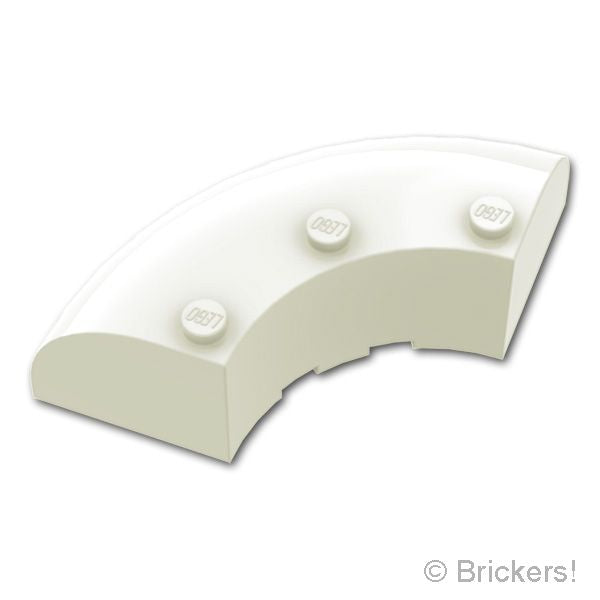 LEGO® パーツ 6346543/6488780 ブロック ラウンド コーナー 6 x 6 x 2 - 3スタッド：[White / ホワイト] 87559-001 
