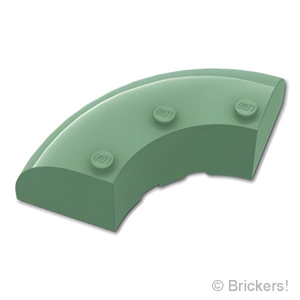 LEGOR パーツ 6417960 ラウンド コーナー ブロック 6 x 6 x 2：[Sand Green / サンドグリーン] 87559-151 の商品ページ｜レゴRパーツ バラ売りのブリッカーズ