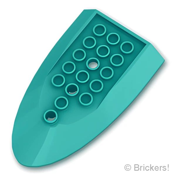 LEGOR パーツ 6377933 航空機 胴体後部 6 x 10 - ボトム：[Dark Turquoise / ダークターコイズ] 87611-107 の商品ページ｜レゴRパーツ バラ売りのブリッカーズ