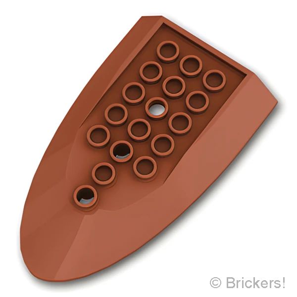 LEGOR パーツ 4625366/6170324 航空機 胴体後部 6 x 10 - ボトム：[Reddish Brown / ブラウン] 87611-192 の商品ページ｜レゴRパーツ バラ売りのブリッカーズ
