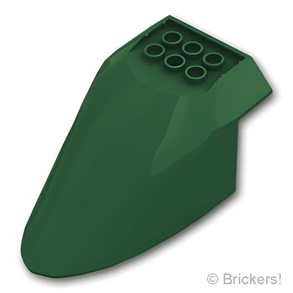 LEGOR パーツ 6340754 航空機 胴体後部 6 x 10 - ボトム：[Dark Green / ダークグリーン] 87616-141 の商品ページ｜レゴRパーツ バラ売りのブリッカーズ