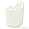 シリンダー ハーフ 3 x 6 x 6 - カットアウト：[White / ホワイト]