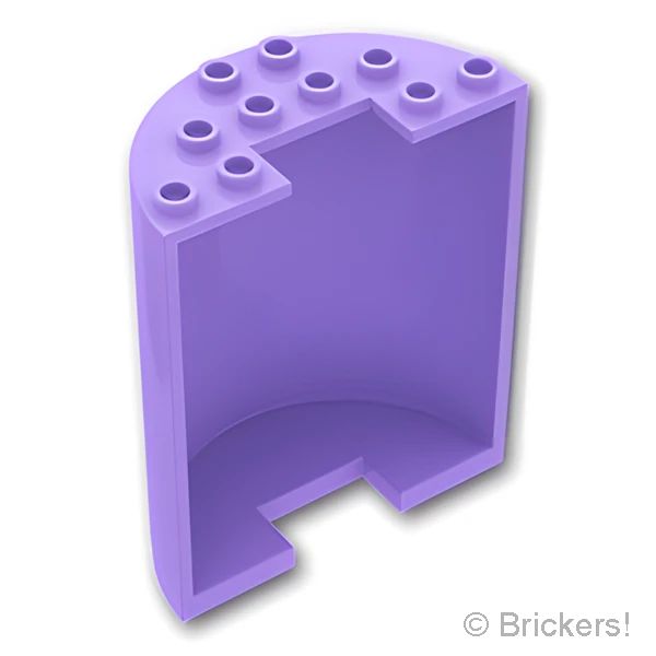 LEGOR パーツ 6146852/6248481 シリンダー ハーフ 3 x 6 x 6 - カットアウト：[Lavender / ラベンダー] 87926-325 の商品ページ｜レゴRパーツ バラ売りのブリッカーズ