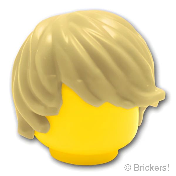 LEGOR パーツ 4563721/4659545/6093519 ミニフィグ ヘア - ナチュラルヘア：[Tan / タン] 87991-005 の商品ページ｜レゴRパーツ バラ売りのブリッカーズ