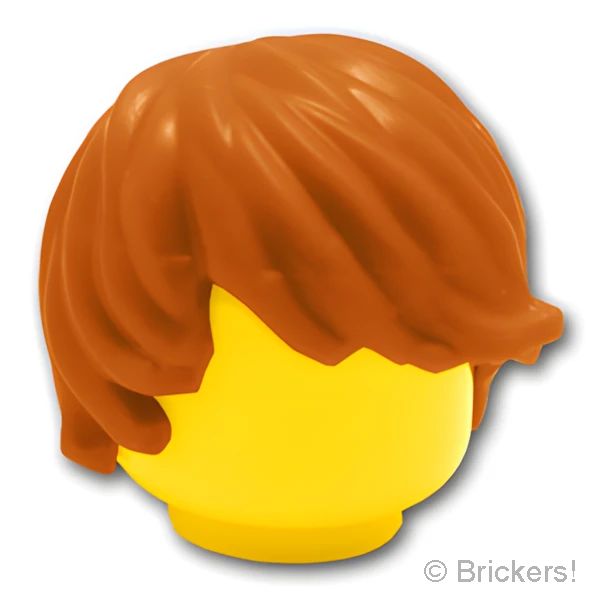 LEGOR パーツ 4596523/6093518 ミニフィグ ヘア - ナチュラルヘア：[Dark Orange / ダークオレンジ] 87991-038 の商品ページ｜レゴRパーツ バラ売りのブリッカーズ