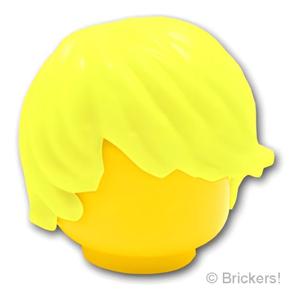 LEGOR パーツ 6132921/6262135 ミニフィグ ヘア - ナチュラルヘア：[Bt,Lt Yellow / ブライトライトイエロー] 87991-226 の商品ページ｜レゴRパーツ バラ売りのブリッカーズ