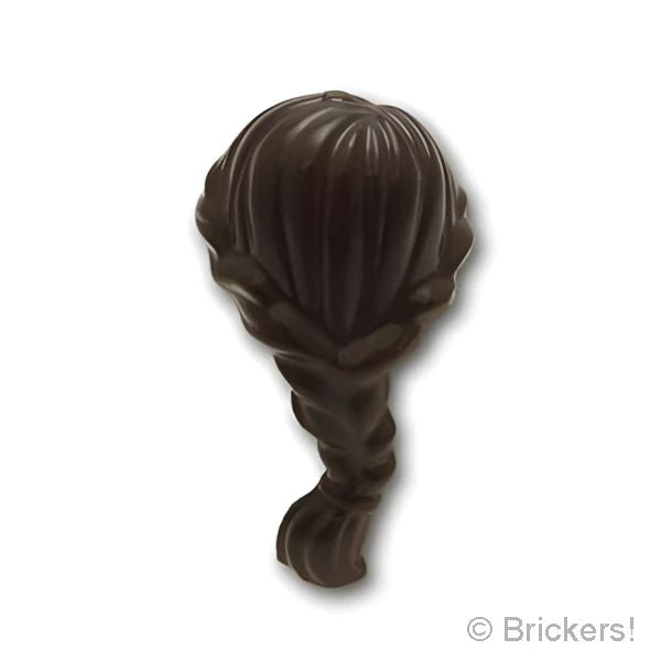 LEGOR パーツ 4581313 ミニフィグ ヘア - 三編み：[Dark Brown / ダークブラウン] 88286-308 の商品ページ｜レゴRパーツ バラ売りのブリッカーズ