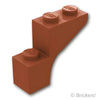 アーチ ハーフ 1 x 3 x 2 - カーブエンド：[Reddish Brown / ブラウン]