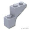 アーチ ハーフ 1 x 3 x 2 - カーブエンド：[Light Bluish Gray / グレー]