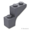 アーチ ハーフ 1 x 3 x 2 - カーブエンド：[Dark Bluish Gray / ダークグレー]
