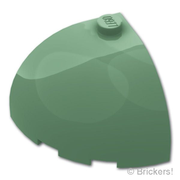 LEGO® パーツ 6596436 ブロック ラウンド コーナー 3 x 3 x 2 - ドームトップ：[Sand Green / サンドグリーン] 88293-151 