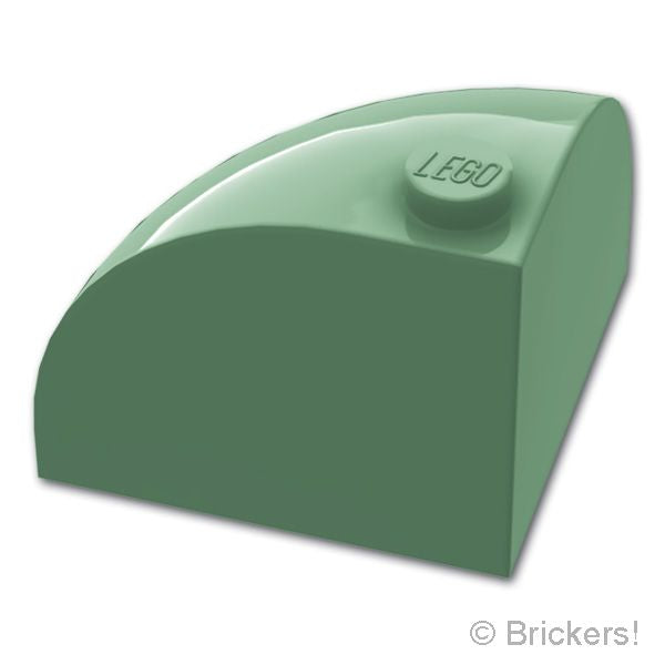 LEGO® パーツ 6596436 ブロック ラウンド コーナー 3 x 3 x 2 - ドームトップ：[Sand Green / サンドグリーン] 88293-151 