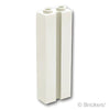 ブロック 1 x 2 x 5 - 縦溝：[White / ホワイト]
