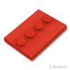 ミニフィグスタンド - タイル 3 x 4 センタースタッド：[Red / レッド]