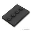 ミニフィグスタンド - タイル 3 x 4 センタースタッド：[Black / ブラック]