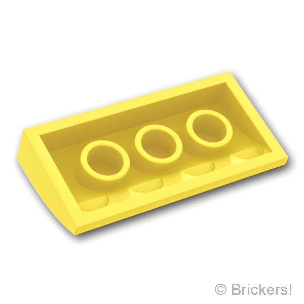 LEGOR パーツ 6147716 スロープ カーブ 2 x 4 x 2/3：[Bt,Lt Yellow / ブライトライトイエロー] 88930-226 の商品ページ｜レゴRパーツ バラ売りのブリッカーズ