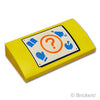 スロープ カーブ 2 x 4 x 2/3 - どうぶつの森のゴミ箱：[Yellow / イエロー]