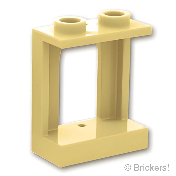 LEGOR パーツ 4622128/4642933 ウィンドウ 1 x 2 x 2 - キャッスル：[Tan / タン] 90195-005 の商品ページ｜レゴRパーツ バラ売りのブリッカーズ