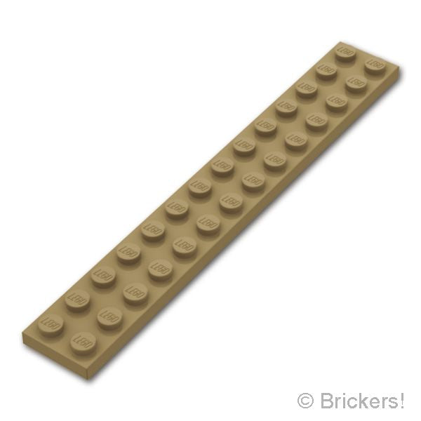 LEGO® パーツ 6584958 プレート 2 x 14：[Dark Tan / ダークタン] 91988-138 