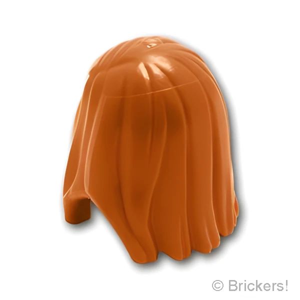 LEGOR パーツ 4594433/6193939 ミニフィグ ヘア - ストレート：[Dark Orange / ダークオレンジ] 92083-038 の商品ページ｜レゴRパーツ バラ売りのブリッカーズ