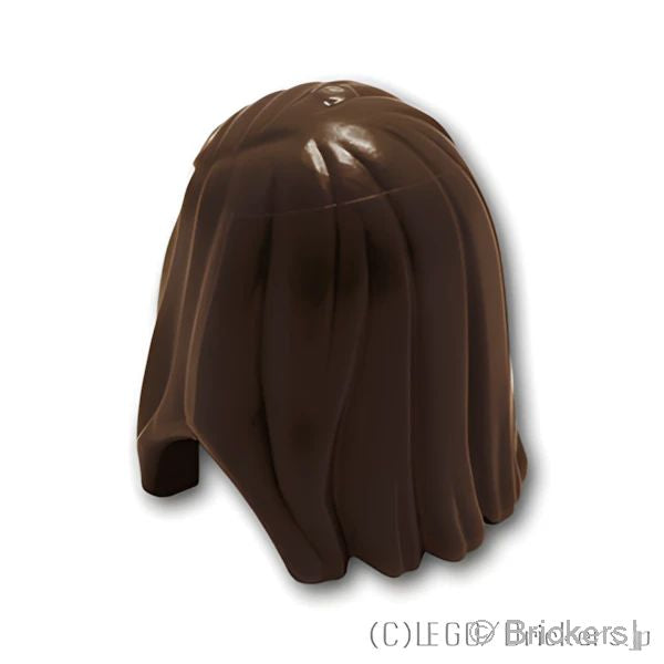 LEGOR パーツ 6034001/6129849 ミニフィグ ヘア - ストレート：[Dark Brown / ダークブラウン] 92083-308 の商品ページ｜レゴRパーツ バラ売りのブリッカーズ