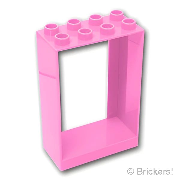 LEGOR パーツ 6343500 デュプロ ドア フレーム 2 x 4 x 5：[Bright Pink / ブライトピンク] 92094-222 の商品ページ｜レゴRパーツ バラ売りのブリッカーズ