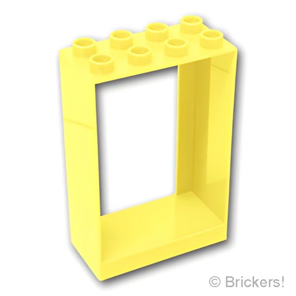 LEGOR パーツ 6294384 デュプロ ドア フレーム 2 x 4 x 5：[Bt,Lt Yellow / ブライトライトイエロー] 92094-226 の商品ページ｜レゴRパーツ バラ売りのブリッカーズ