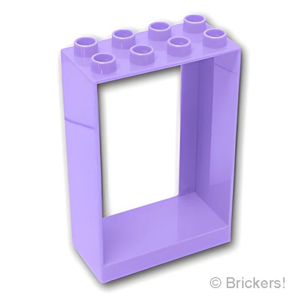 LEGO® パーツ 6294398 デュプロ ドア フレーム 2 x 4 x 5：[Lavender / ラベンダー] 92094-325 の商品ページ｜レゴRパーツ バラ売りのブリッカーズ