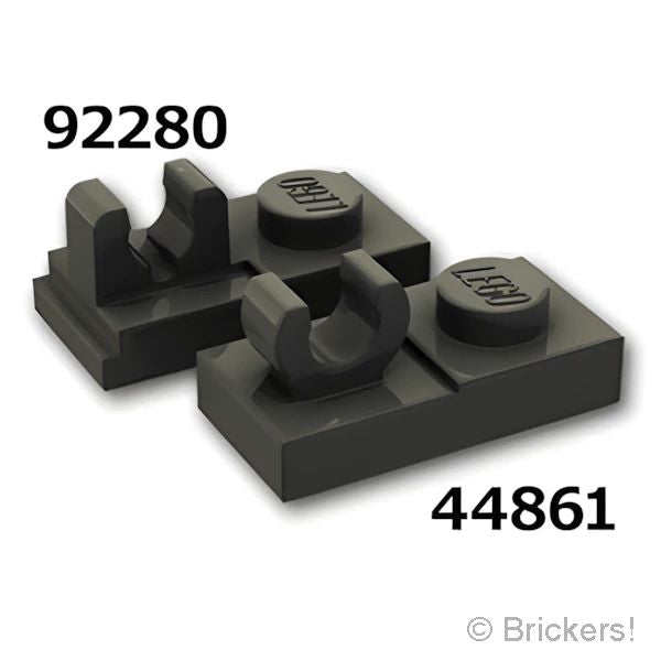 LEGO® パーツ 4598528 プレート 1 x 2 - 割れクリップ：[Black / ブラック] 92280-026 の商品ページ｜レゴRパーツ バラ売りのブリッカーズ