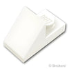 スロープ 45° 2 x 1 - 2/3 カットアウト：[White / ホワイト]